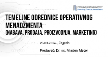 Temeljne odrednice operativnog menadžmenta (nabava, prodaja, proizvodnja, marketing)