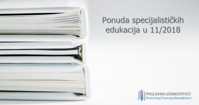 [NAJAVA] Bogata ponuda specijalističkih edukacija u 11/2018