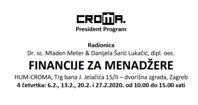 Edukacija “Financije za menadžere”,  HUM-CROMA