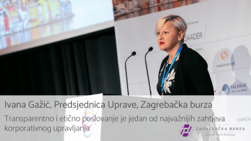 [INTERVJU] Ivana Gažić, Predsjednica Uprave,  Zagrebačka burza | Transparentno i etično poslovanje je jedan od najvažnijih zahtjeva korporativnog upravljanja