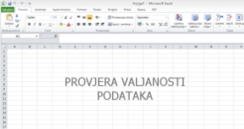 Provjera valjanosti podataka - primjer u Excel-u