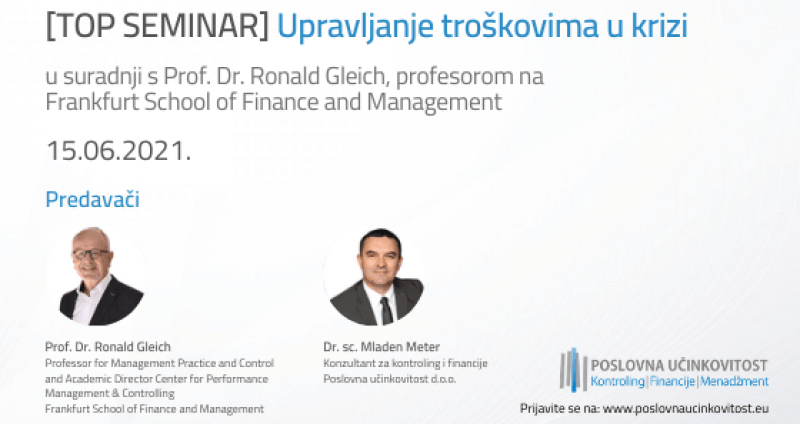 [TOP SEMINAR] Upravljanje troškovima u krizi