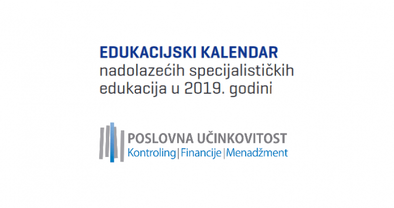 [NAJAVA] Edukacijski kalendar za 2019. godinu