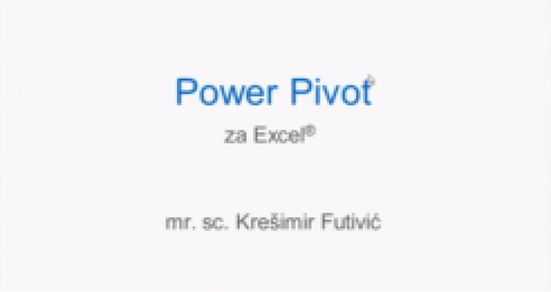 [VIDEO] PowerPivot - dodatak za Excel - Poslovna učinkovitost