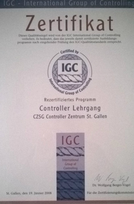 Primjeri IGC certifikata Primjeri IGC certifikata